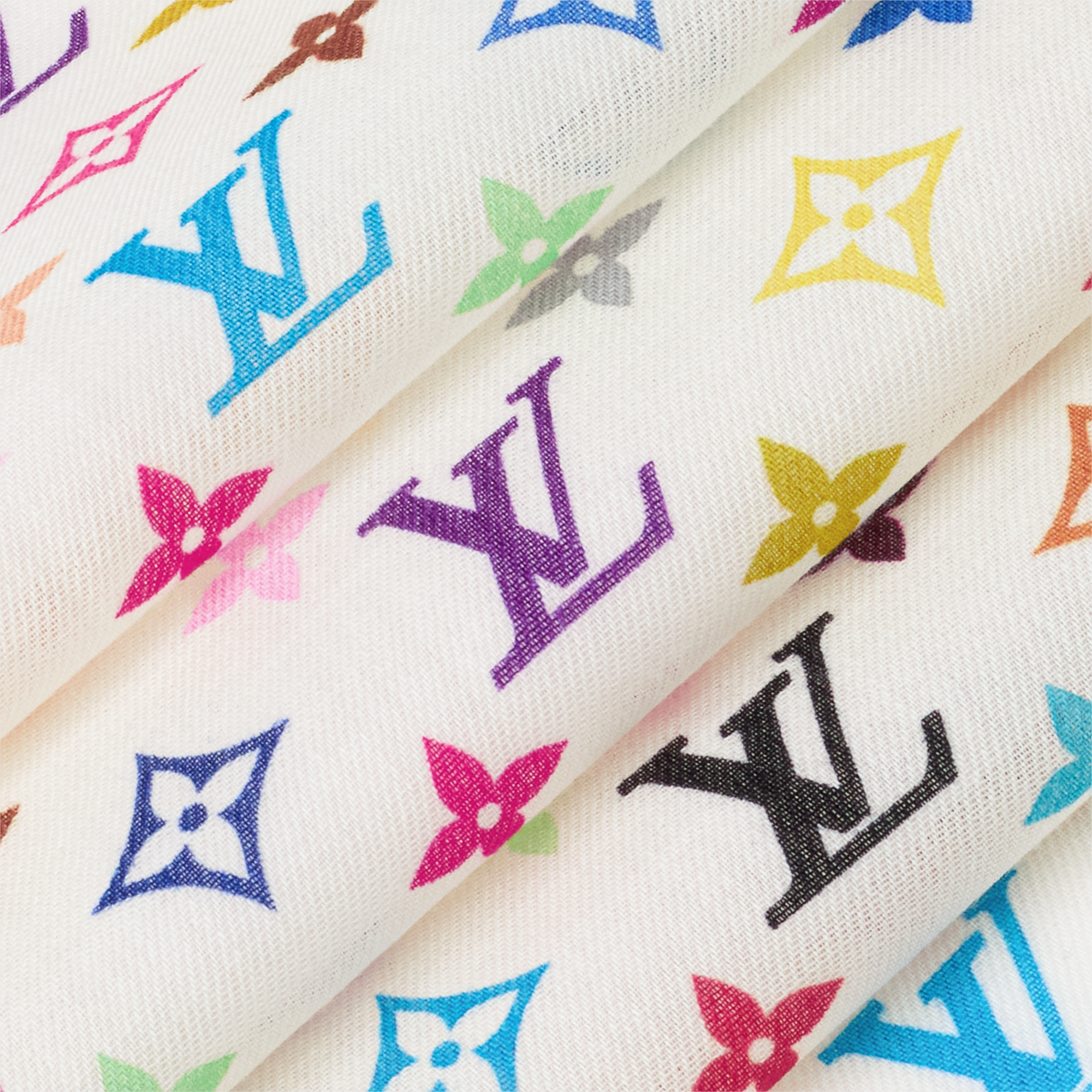 ルイヴィトン　ストール　ショール　マルチカラモノグラム ルイヴィトン LOUIS VUITTON モノグラム ショール 大判 ストール